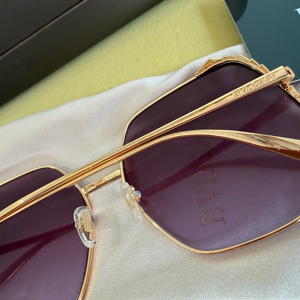 Bulgari Luxurious Gold and Purple Sunglasses - Picture 5 of 8